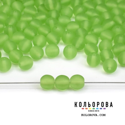 10.Preciosa bead 50230 Olivine matt (6 mm.)
