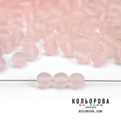 11.Preciosa bead 70200 Rose matt (6 mm.)