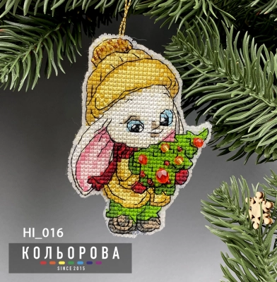 Новогодняя игрушка НІ_016 "Счастливый зайчонок"