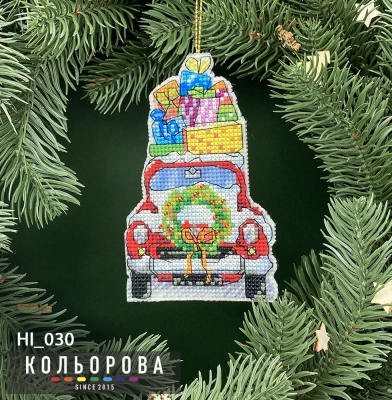 Новорічна іграшка НІ_030 "Автомобіль Санти"