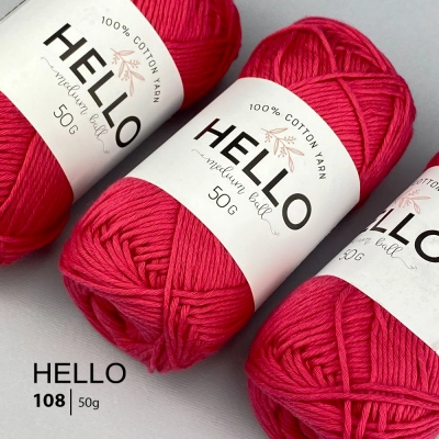 Пряжа HELLO Cotton 108 (50 грамм)