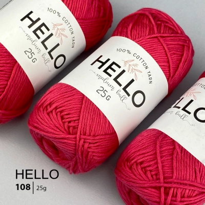 Пряжа HELLO Cotton 108 (25 грам)