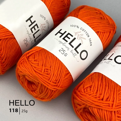 Пряжа HELLO Cotton 118 (25 грамм)