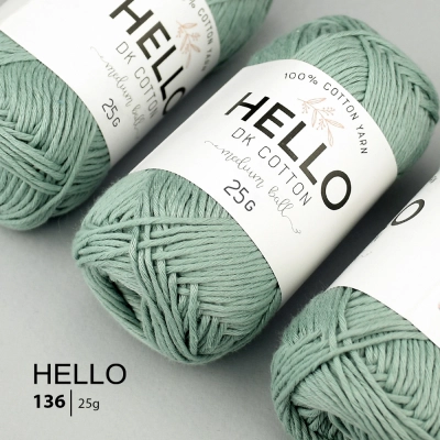 Пряжа HELLO Cotton 136 (25 грамм)