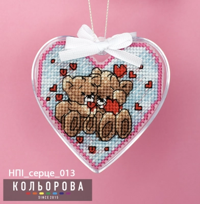 Набор пластиковой игрушки НПІ_сердце_013 "Влюбленные сердца"