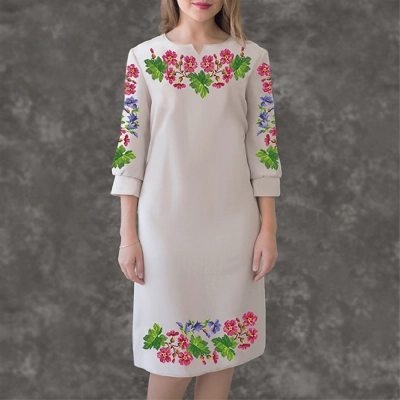 Women's Dress with Sleeves PJ-004