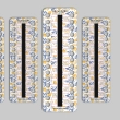 Organizer for embroidery threads with magnetic strip KM-032/06 (Yellow Flowers)