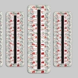 Organizer for embroidery threads with magnetic tape KM-032/07 (Spring Bouquet)