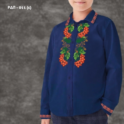 Shirt for boy sewn RDP-011 (blue)