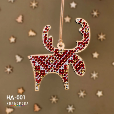 Набор для вышивки новогодней игрушки НД-001 "Лесной князь"