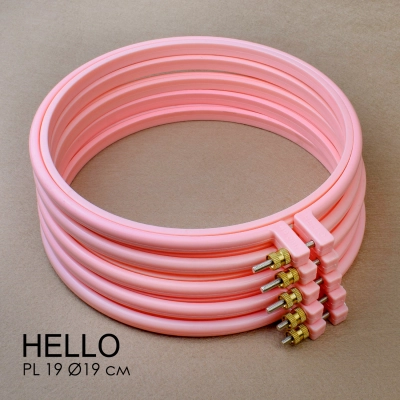 Plastic hoops HELLO PL19 powder
