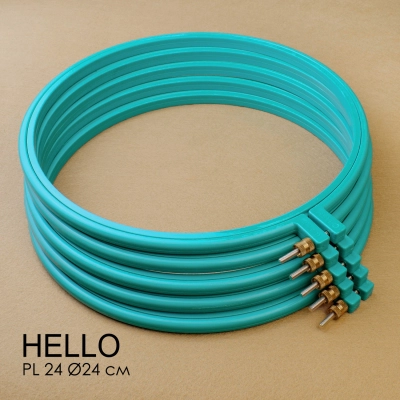 Пяльца пластиковые HELLO PL24 бирюзовые