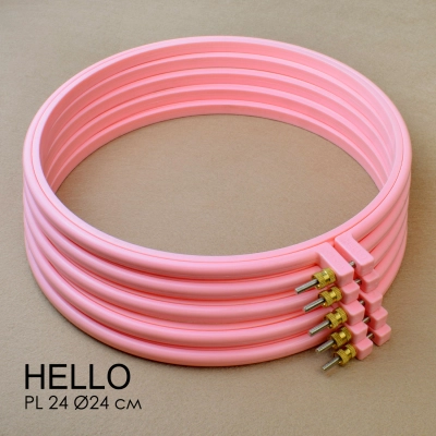 Plastic hoops HELLO PL24 powder