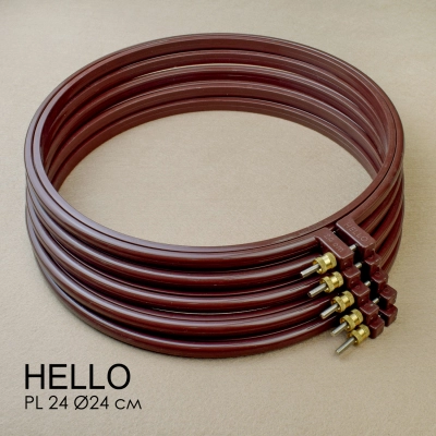 Пяльца пластиковые HELLO PL24 коричневые