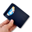 Blue Leather Money and Card Clip with Coat of Arms