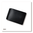 Black Basic Leather Clip for Banknotes and Cards