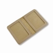 Beige Basic Leather Cardholder