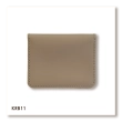 Beige Basic Leather Cardholder