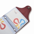 Burgundy Basic Leather Business Card Holder