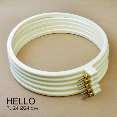 Пяльца пластиковые HELLO PL24 кремовые