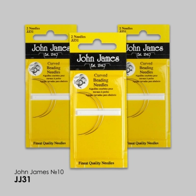 Набор изогнутых игл для бисера John James №10 (2шт) JJ31