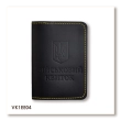 Cover for Military ID with Emblem (black, clean embossing, yellow thread)