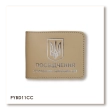 Обкладинка для посвідчення УБД з гербом (бежева, срібне тиснення)