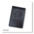 National Police Cover with Slot for Badge Type 2 (black, clean embossing)