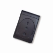 National Police Cover with Badge Slot Type 2 (black, silver embossing)