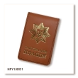 National Police Cover with Badge Slot Type 2 (Terracotta, Gold Embossing)
