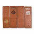 National Police Cover with Badge Slot Type 2 (Terracotta, Gold Embossing)