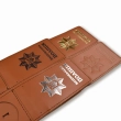 National Police Cover with Badge Slot Type 2 (Terracotta, Gold Embossing)
