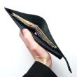 Babylon Compact Leather Wallet, Black