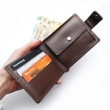 Leather Wallet Babylon Compact, Dark Brown