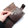 Leather Wallet Babylon Compact, Dark Brown