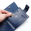 Leather Wallet Babylon Compact, Blue