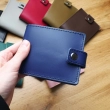 Leather Wallet Babylon Compact, Blue