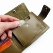 Leather Wallet Babylon Compact, Khaki
