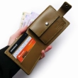 Leather Wallet Babylon Compact, Khaki
