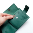Leather Wallet Babylon Compact, Green