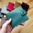 Leather Wallet Babylon Compact, Green