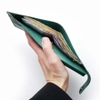 Leather Wallet Babylon Compact, Green