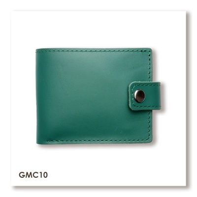 Leather Wallet Babylon Compact, Green