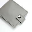 Leather Wallet Babylon Compact, Grey