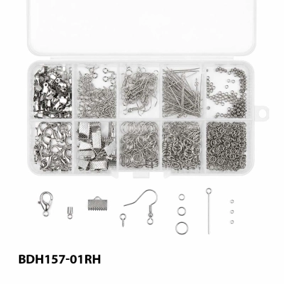 Набір біжутерної фурнітури (Срібло) BDH157-01RH