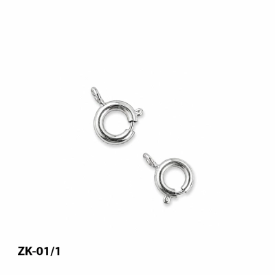 Застібка кругла, Ø6мм ZK-01/1 (срібло)