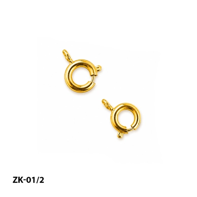 Застібка кругла, Ø6мм ZK-01/2 (золото)