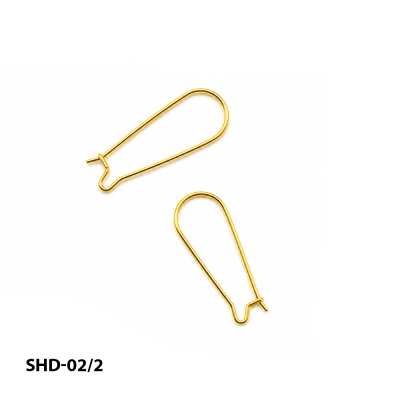 Long ear wires, 33 mm SHD-02/2 (gold)