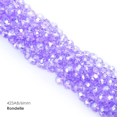 Rondelle Beads 6 mm, 423AB (≈ 80 pcs.)