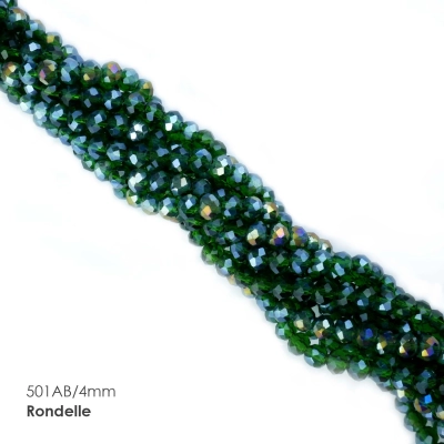 Rondelle Beads 4 mm, 501AB (≈120 pcs)
